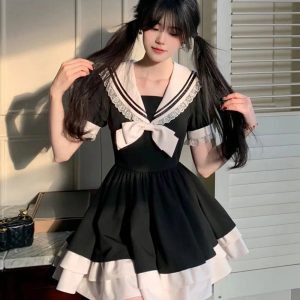 Sailor Sweetheart Ruffle Dress - Y2K Aesthetic Cute Top for Stylish Looks