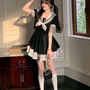 Sailor Sweetheart Ruffle Dress - Y2K Aesthetic Cute Top for Stylish Looks