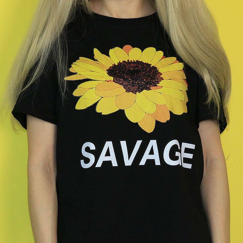 Savage Y2K Graphic T-Shirt - Trendy Grunge Style for Aesthetic Outfits