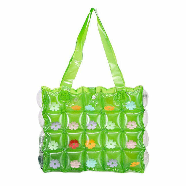 Seaside Vibes Y2K Inflatable Bubble Bag for Trendy Aesthetic Outfits