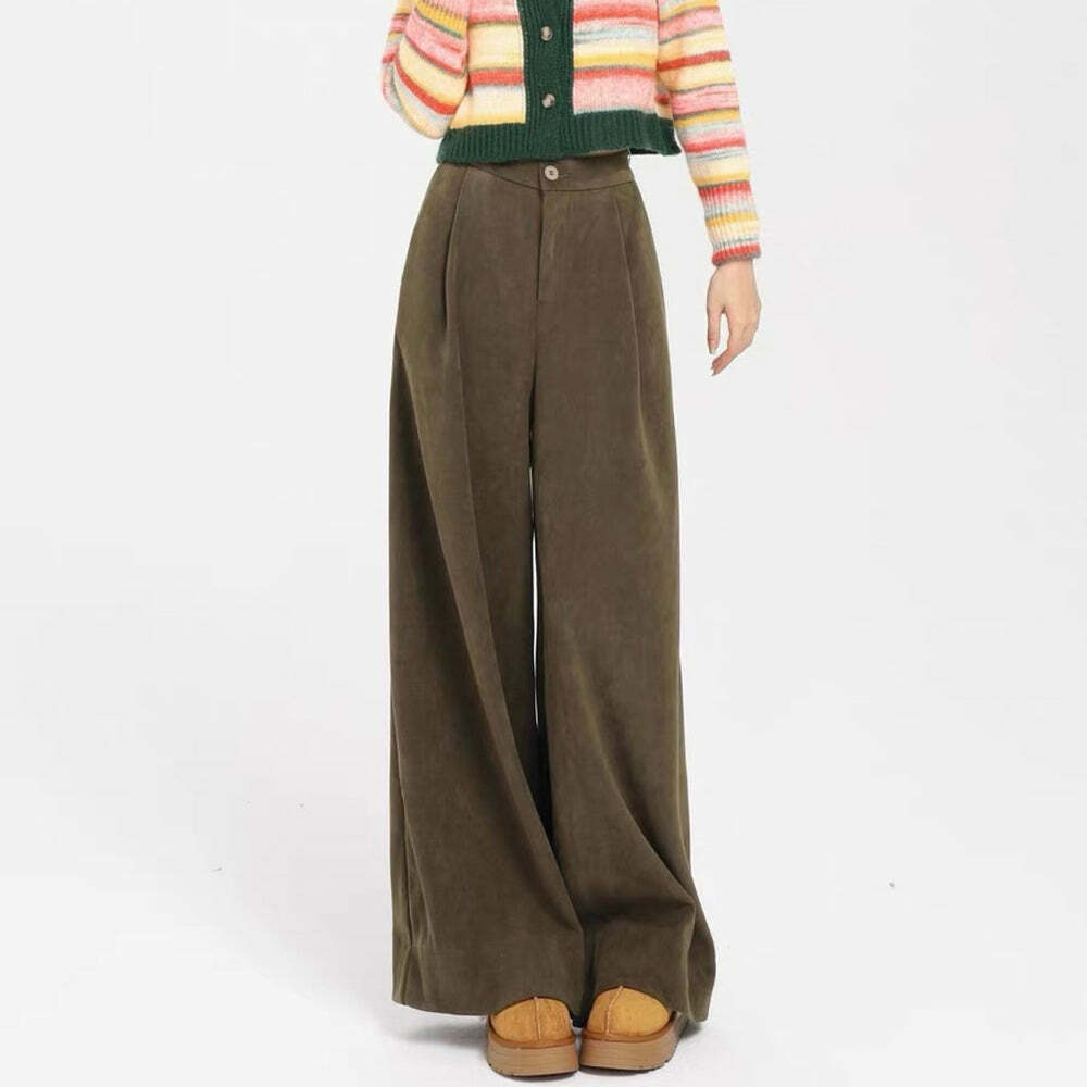 Secret Crush Y2K Wide Leg Cord Pants for Trendy Aesthetic Outfits