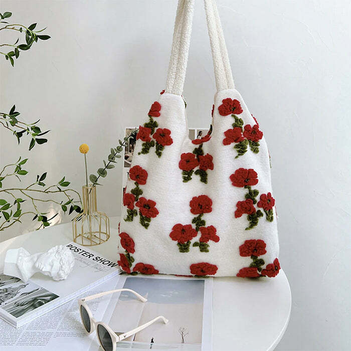 Secret Garden Tote Bag - Y2K Aesthetic Floral Design for Cute Outfits