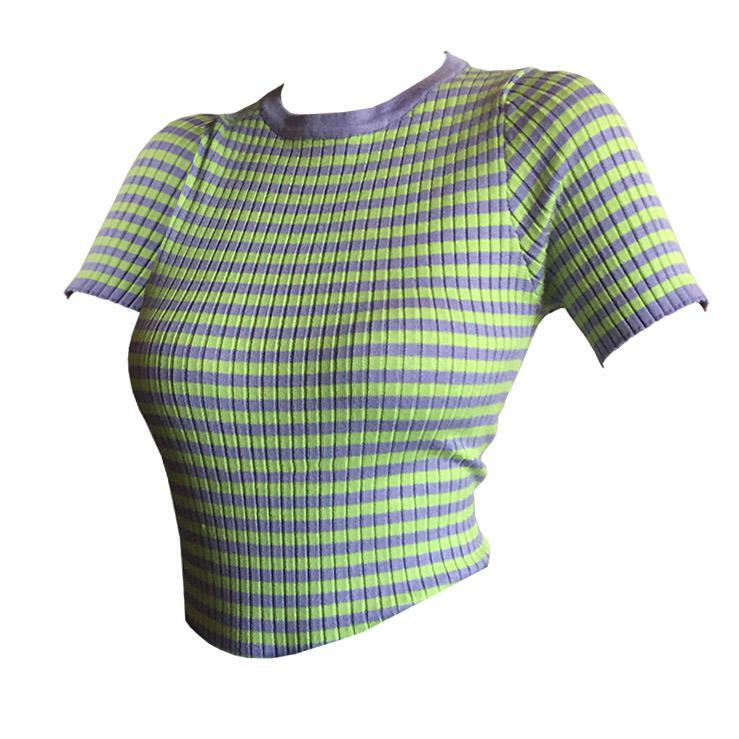 Sharon Ribbed Top - Y2K Aesthetic Cute Top for Coquette Style Outfits