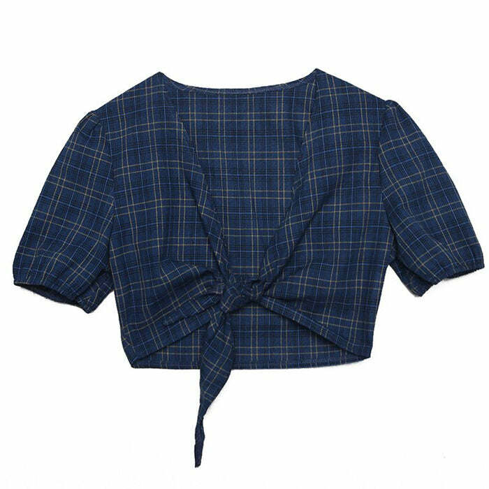 Skippin' School Plaid Top - Y2K Aesthetic Cute Top for Preppy Outfits