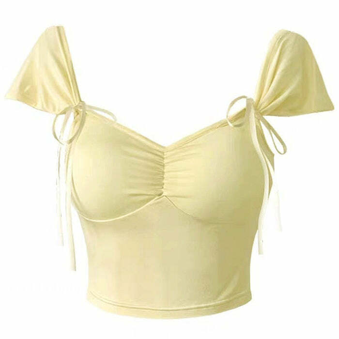 Soft Girl Aesthetic Bra Crop Top - Y2K Fashion Essential for Cute Outfits