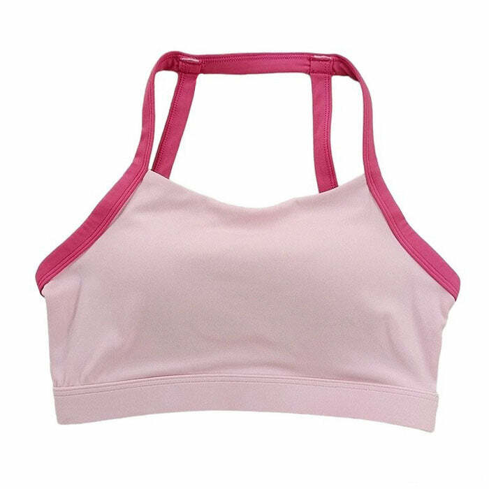 Soft Girl Built-In Cup Top: Y2K Aesthetic Cute Top for Effortless Style