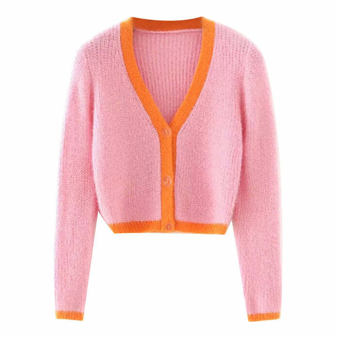 Soft Touch Y2K Aesthetic Crop Cardigan for Cozy Fall Outfits