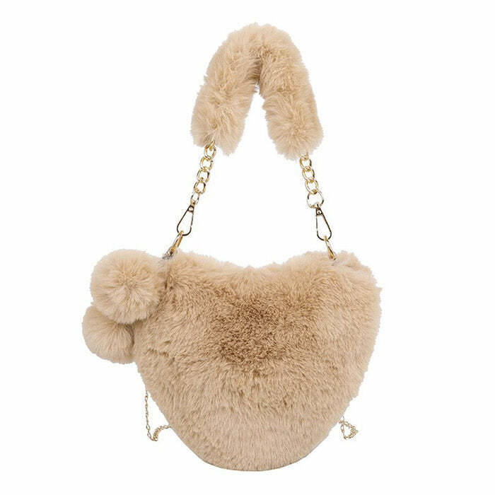 Softie Heart Bag: Y2K Aesthetic Cute Accessory for Coquette Style