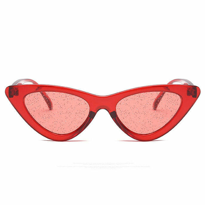 Sparkle Cat Eye Sunglasses for Y2K Fashion & Coquette Aesthetic Looks