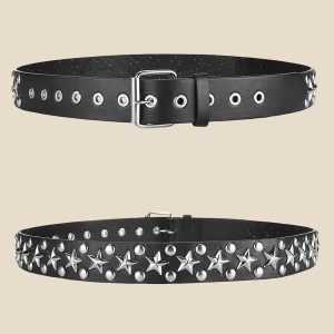 Star Studded Punk Belt for Y2K Fashion & Grunge Aesthetic Outfits