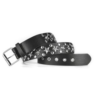 Star Studded Punk Belt for Y2K Fashion & Grunge Aesthetic Outfits