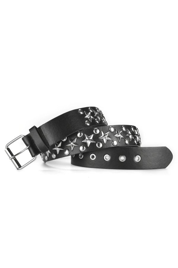 Star Studded Punk Belt for Y2K Fashion & Grunge Aesthetic Outfits