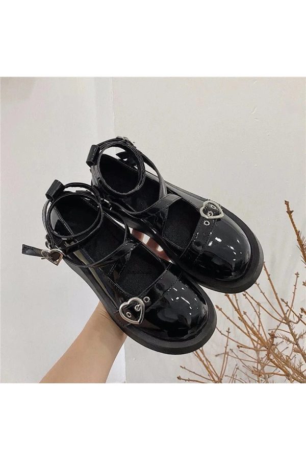 Starry Goth Platform Mary Janes: Y2K Aesthetic Grunge Style Footwear