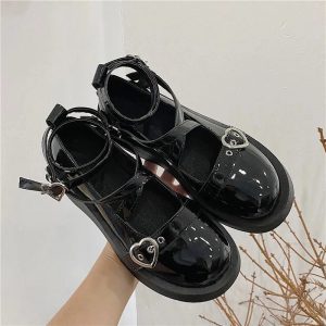 Starry Goth Platform Mary Janes: Y2K Aesthetic Grunge Style Footwear