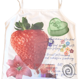 Strawberry Dreams Y2K Aesthetic Collage Top for Cute Outfits