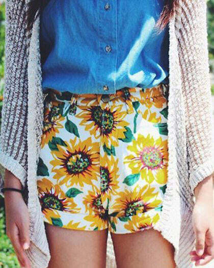 Sunflower Cargo Skirt - Y2K Aesthetic Cute Outfit for Effortless Style