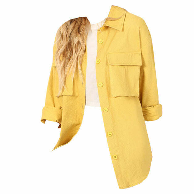 Sunshine Yellow Y2K Aesthetic Top - Cute and Comfy for Every Occasion