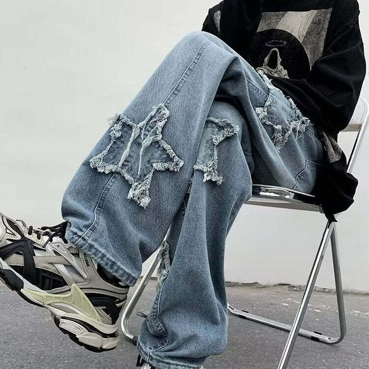 Superstar Behavior Jeans: Y2K Style with Grunge Aesthetic Vibes