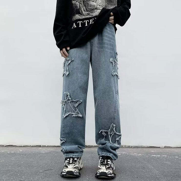 Superstar Behavior Jeans: Y2K Style with Grunge Aesthetic Vibes