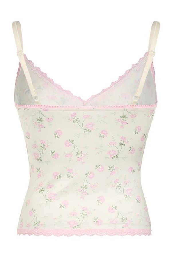 Sweet Blossom Lace Top - Y2K Aesthetic Cute Top for Coquette Style