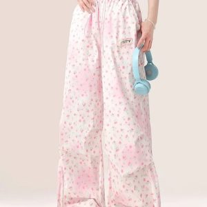 Sweet Blossom Lounge Pants - Y2K Aesthetic Comfy Style for Cozy Days