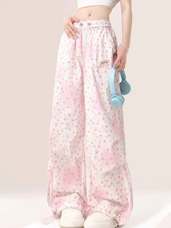 Sweet Blossom Lounge Pants - Y2K Aesthetic Comfy Style for Cozy Days