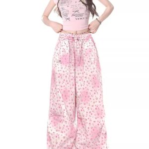 Sweet Blossom Lounge Pants - Y2K Aesthetic Comfy Style for Cozy Days