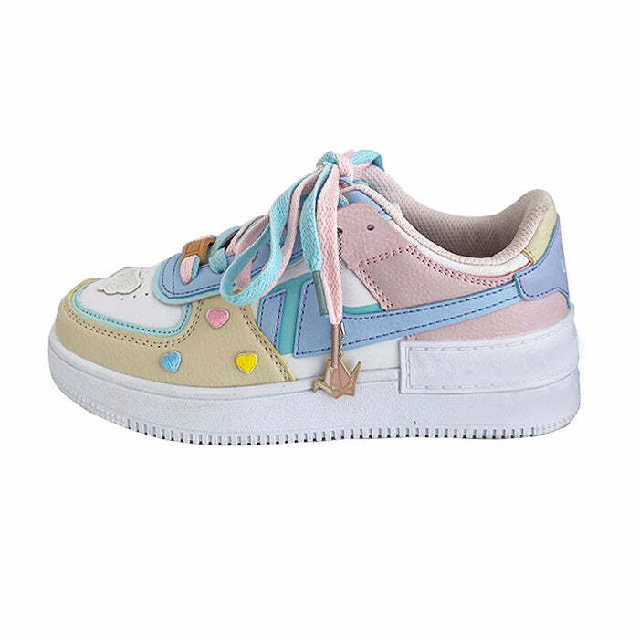 Sweet Like Candy Y2K Sneakers for Coquette and Grunge Aesthetic Lovers