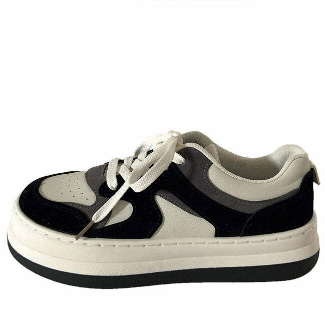 Trendy Coffee Cream Sneakers for Y2K Aesthetic and Grunge Style