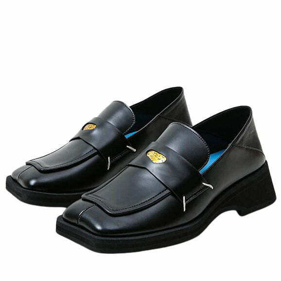 Trendy Minimalist Chunky Loafers for Y2K Aesthetic Outfits