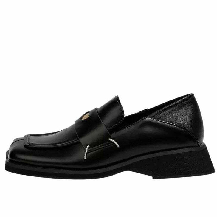 Trendy Minimalist Chunky Loafers for Y2K Aesthetic Outfits