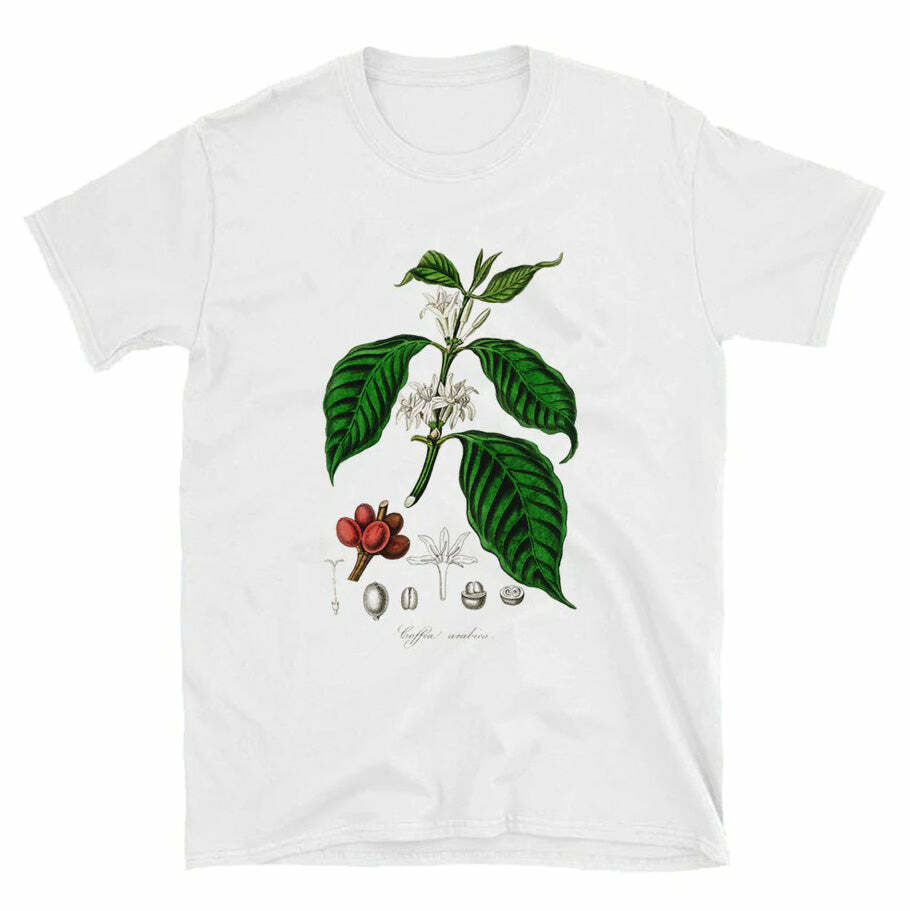 Trendy Oversized Botanical Tee for Y2K Aesthetic and Coquette Style