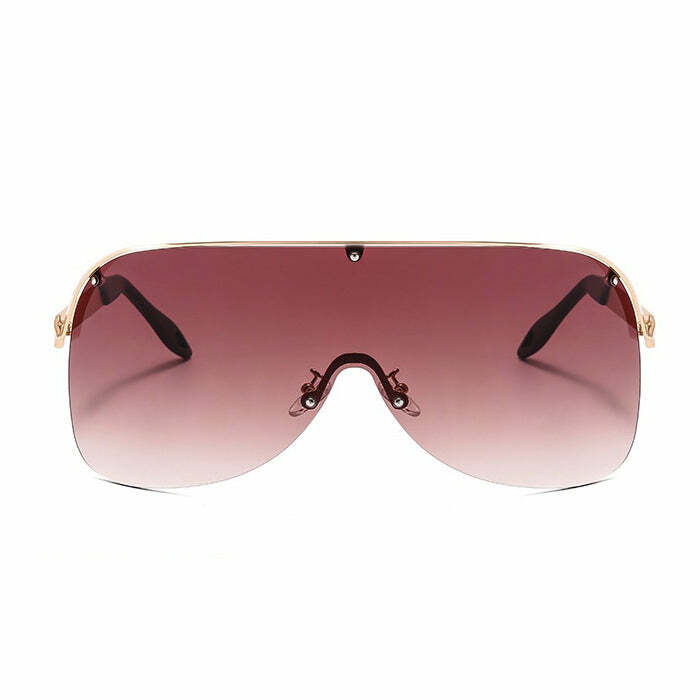 Trendy Oversized Visor Sunglasses for Y2K and Coquette Aesthetic Looks