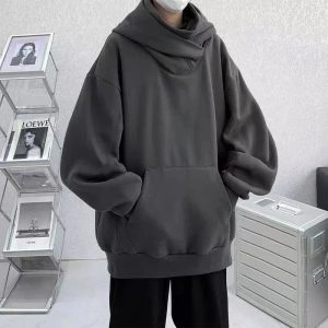 Trendy Oversized Y2K Hoodie for Cozy Grunge Aesthetic Outfits