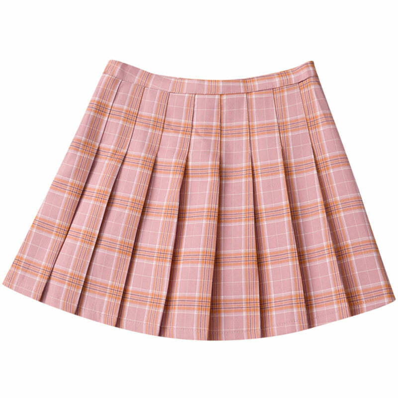 Trendy Plaid Mini Skirt for Y2K Aesthetic & Grunge Style Outfits