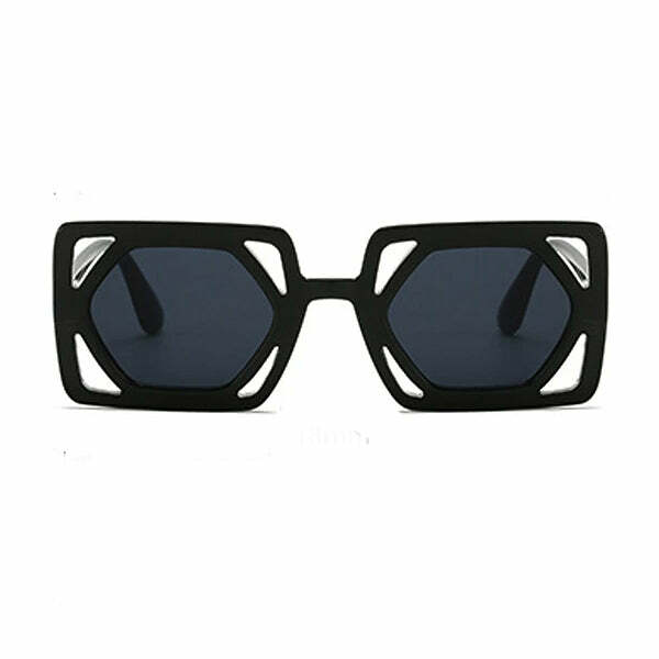 Trendy Polygon Frame Glasses for Y2K Aesthetic and Coquette Style