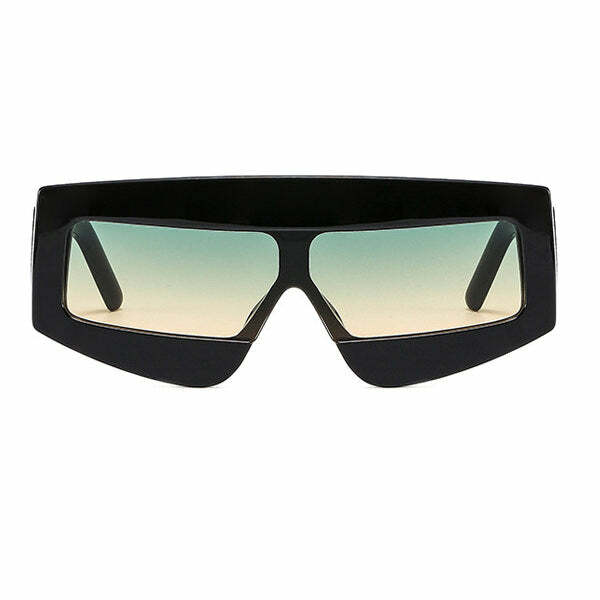 Trendy Rectangle Oversized Sunglasses for Y2K and Coquette Aesthetic