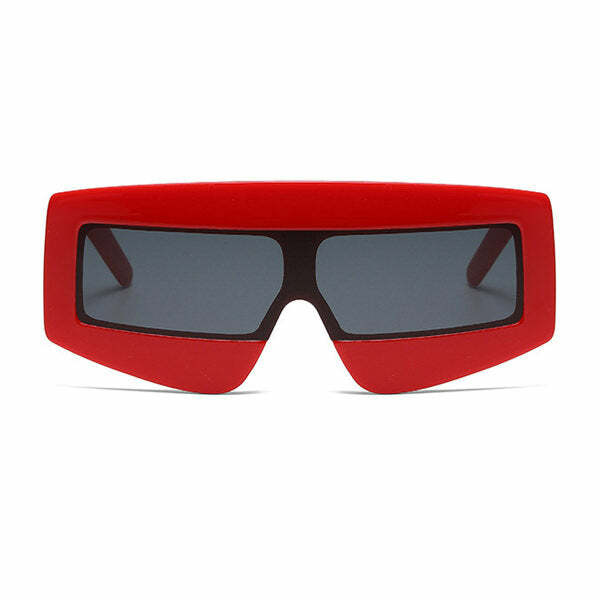 Trendy Rectangle Oversized Sunglasses for Y2K and Coquette Aesthetic