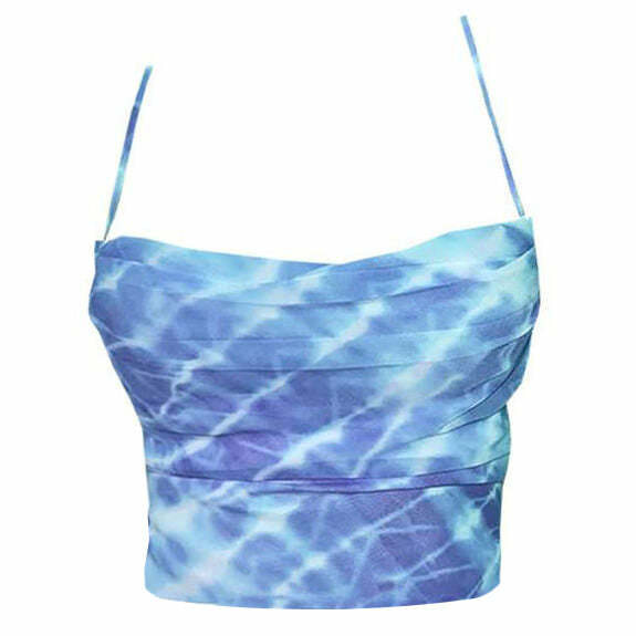 Trendy Tie Dye Spence Top for Y2K Aesthetic and Coquette Style