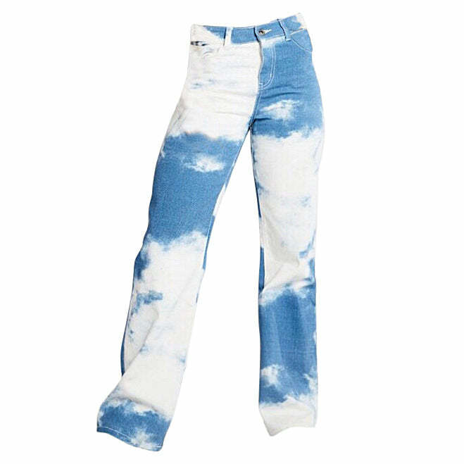 Trendy Tie Dye Wide Pants for Y2K Aesthetic and Comfy Style