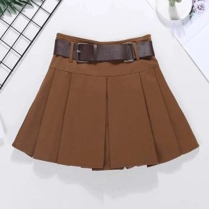 Trendy Utility Belted Mini Skirt for Y2K Aesthetic & Grunge Style