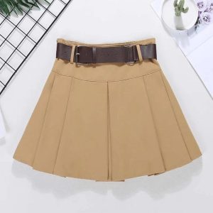 Trendy Utility Belted Mini Skirt for Y2K Aesthetic & Grunge Style