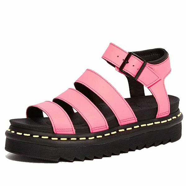 Trendy Y2K Asphalt Flat Sandals for Coquette and Grunge Aesthetic