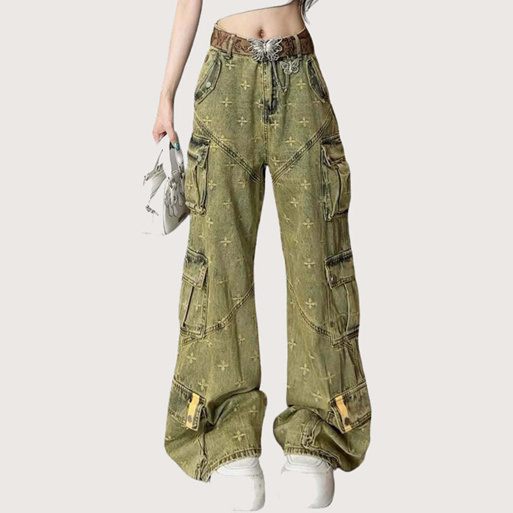 Trendy Y2K Cargo Pants for Grunge and Coquette Aesthetic Outfits