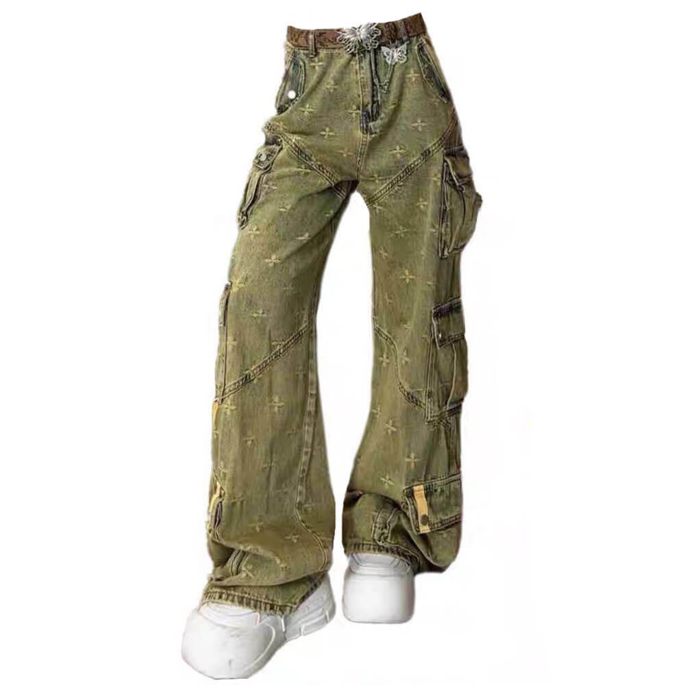 Trendy Y2K Cargo Pants for Grunge and Coquette Aesthetic Outfits