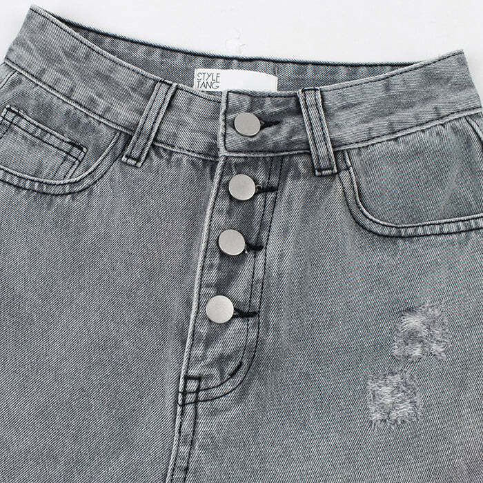 Trendy Y2K Grey Baggy Jeans for Grunge and Coquette Aesthetic Outfits