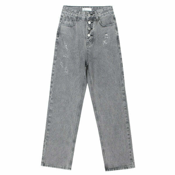 Trendy Y2K Grey Baggy Jeans for Grunge and Coquette Aesthetic Outfits