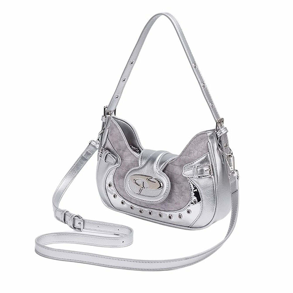 Trendy Y2K Mini Shoulder Bag for Coquette and Grunge Aesthetic Lovers