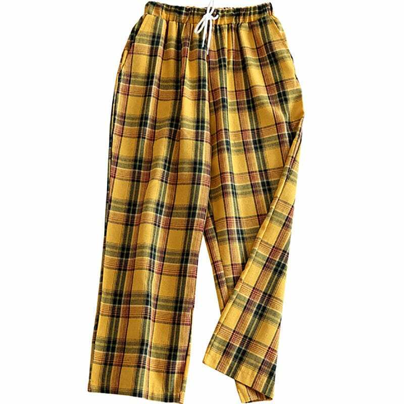 Trendy Y2K Plaid Pants for Coquette Aesthetic & Grunge Style Outfits