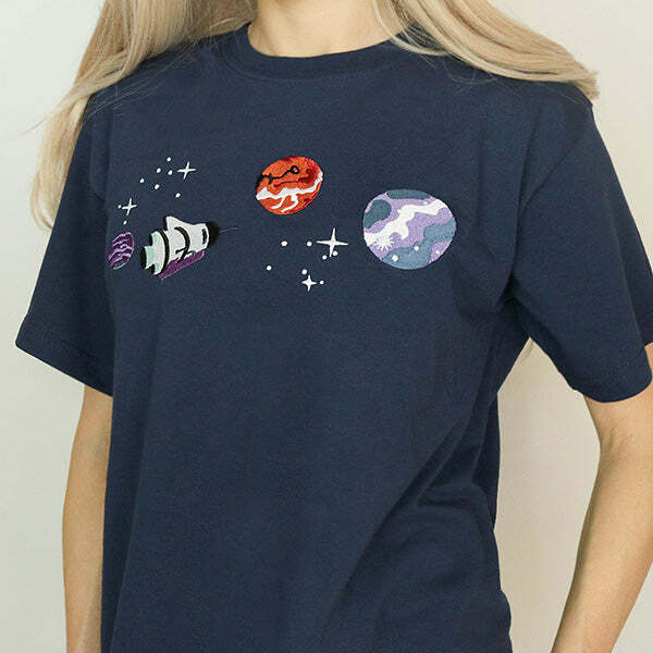 Trendy Y2K Satellite T-Shirt for Coquette and Grunge Aesthetic Lovers